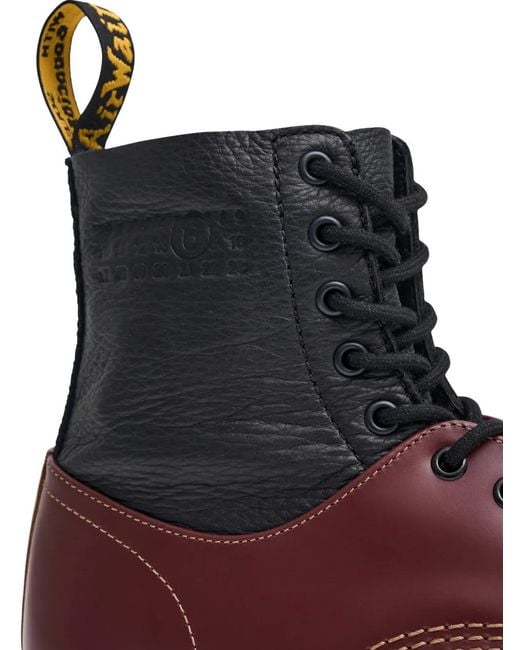 Dr. Martens Brown X Mm6 Maison Margiela 1460 Twisted And Reimagined Leather Boots for men