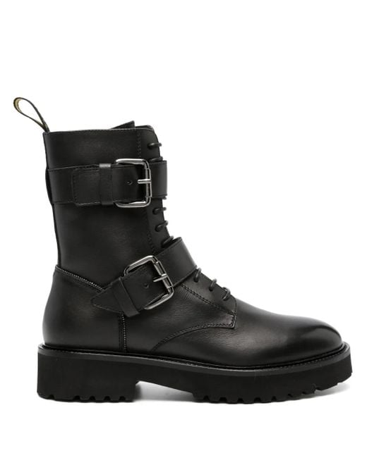 Doucal's Black Lace-Up Boots