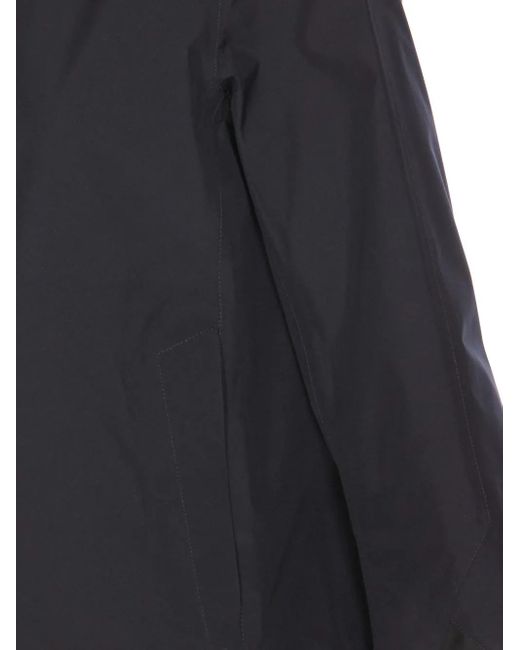 Herno Black Mini Zipper Cape