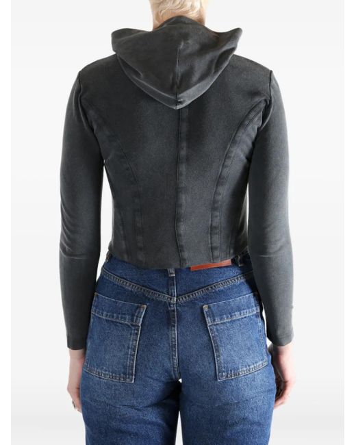 Balenciaga Gray Zip Top Hoodie