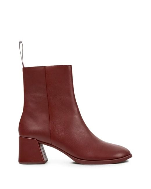 Camper Red Kora Ankle Boots