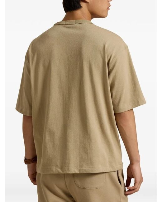 Polo Ralph Lauren Natural Logo-Detail Round-Neck T-Shirt for men