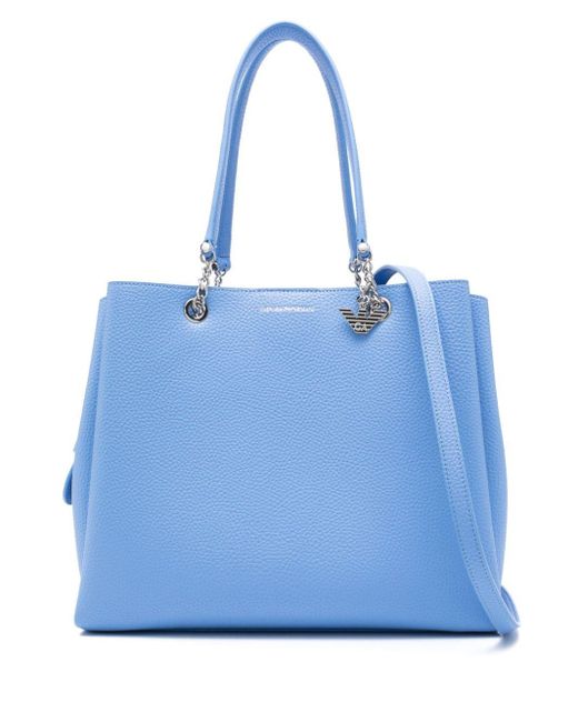 Emporio Armani Logo-print Tote Bag in het Blue