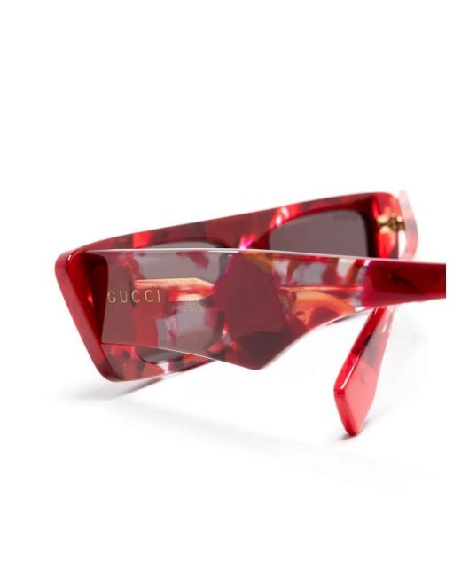 Gucci Pink Rectangle-Frame Sunglasses