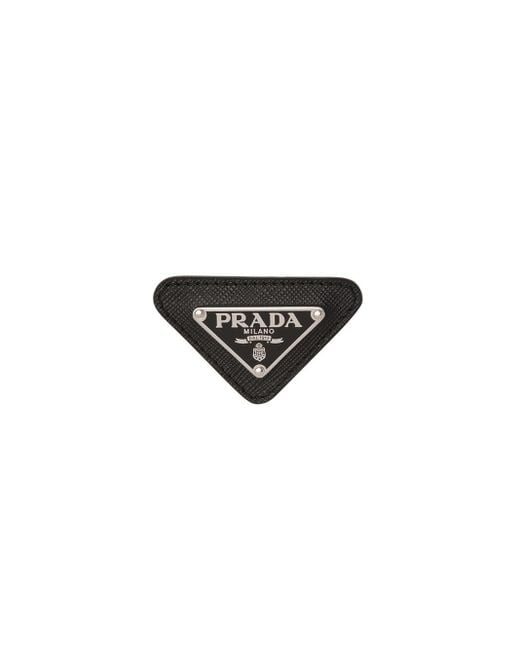 メンズ Prada ロゴ ピンバッジ Black