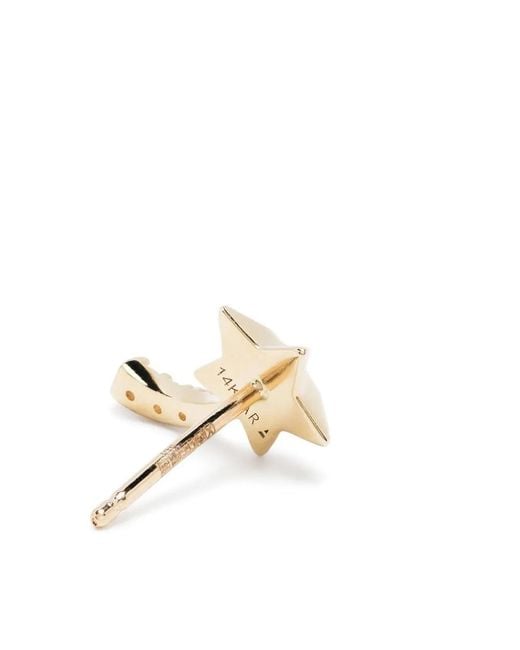 Adina Reyter White 14Kt Shooting Star Stud Earring