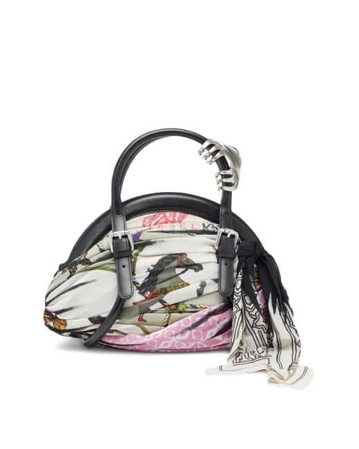 DIESEL White Trash-D Tote Bag