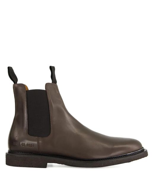 Common Projects Leren Chelsea Laarzen in het Brown voor heren