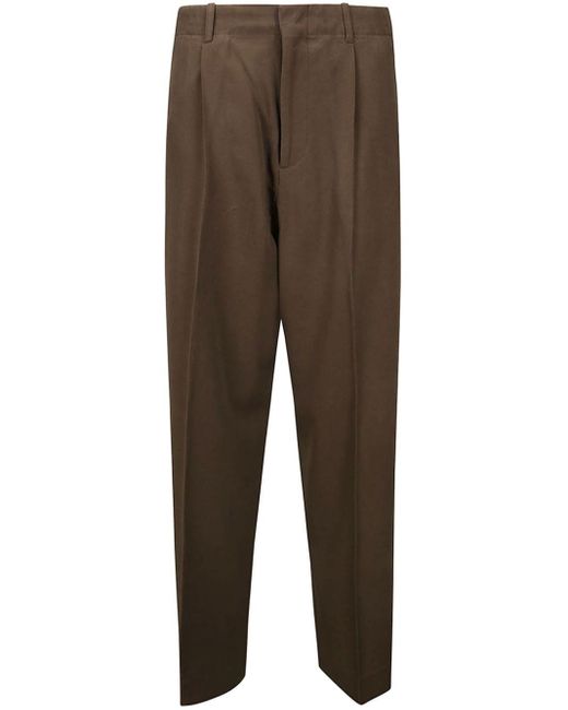 Our Legacy Brown Borrowed Pleated Wide-leg Trousers for men