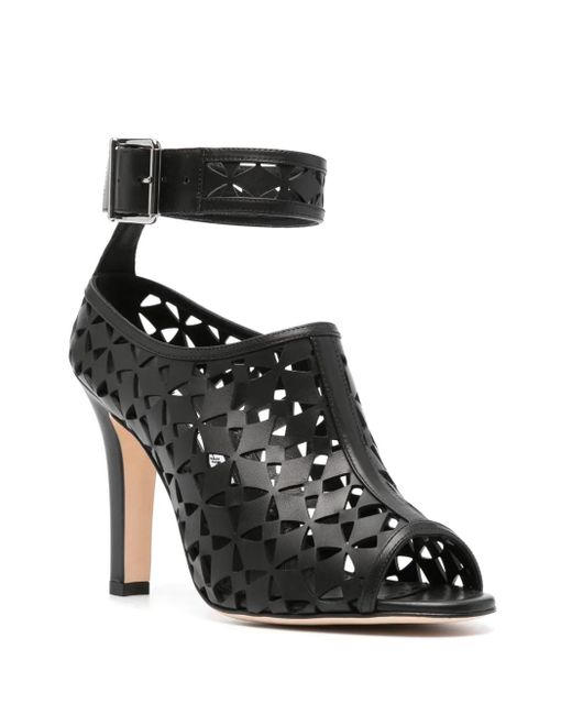 Manolo Blahnik Black Tingah 105Mm Laser-Cut Pumps