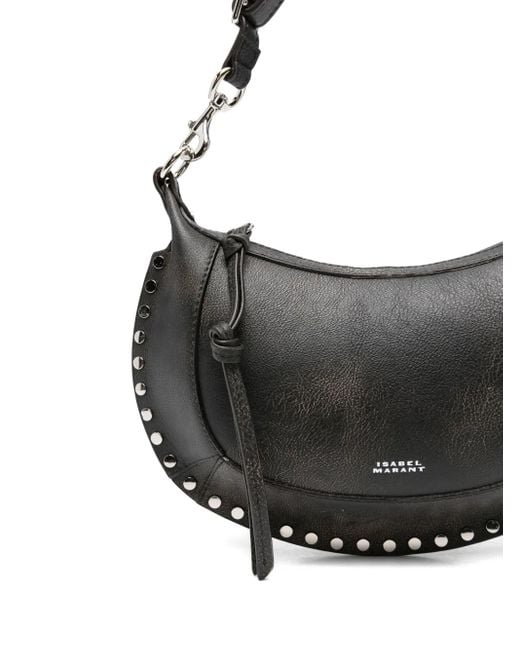 Isabel Marant Gray Oskan Moon Schultertasche Mit Nieten