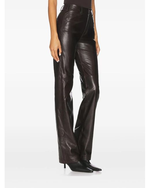 Nili Lotan White Joan Leather Trousers
