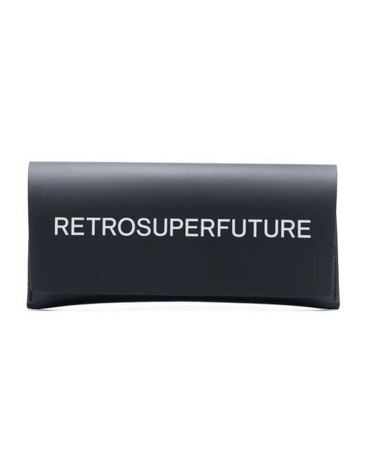 Retrosuperfuture Black Boletus Rectangle-Frame Sunglasses