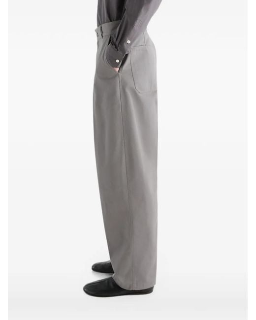 Lemaire Gray Barrel Pants for men