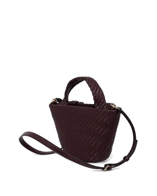Guess Purple Mini Francy Woven Tote Bag