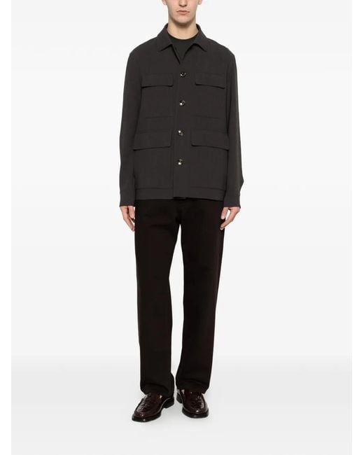 Montecore Black Buttoned Jacket for men