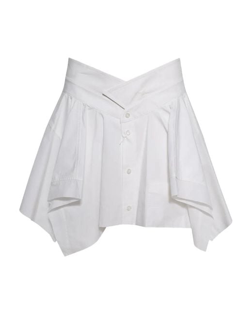 T By Alexander Wang White Shirt Mini Skirt