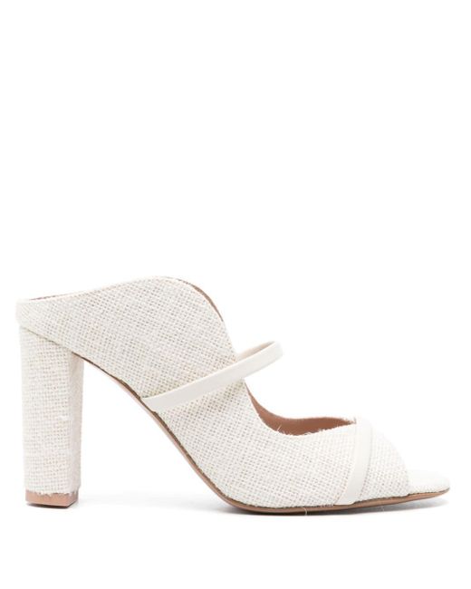 Malone Souliers White Norah 85mm Jute Sandals
