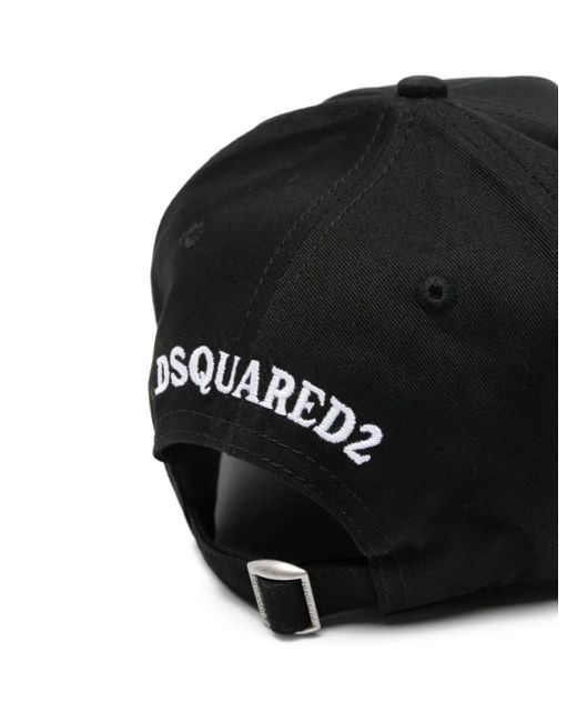 DSquared² Black New York-Patch Baseball Cap for men