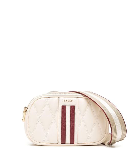 Bally Quilted Leather Cross Body Bag in Pink Lyst