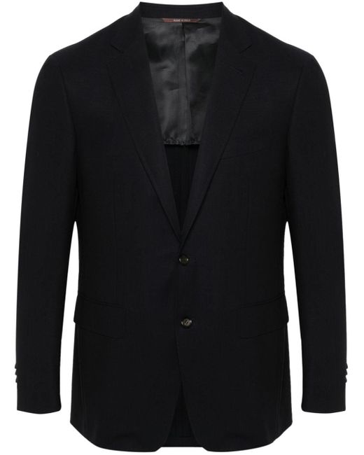 Single-breasted blazer Canali pour homme en coloris Black