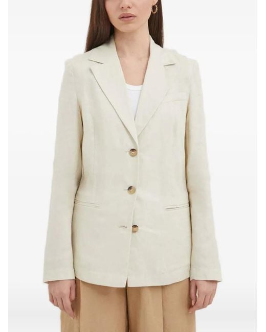 Benetton White Linen Blazer