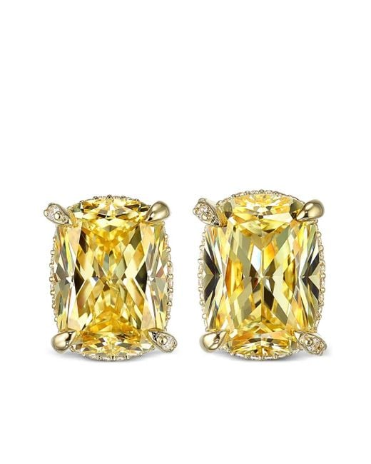 Anabela Chan Metallic 18Kt Vermeil Wing Diamond Earrings