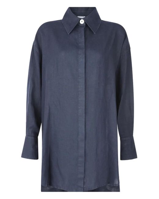 Camisa con detalle plisado Malo de color Blue