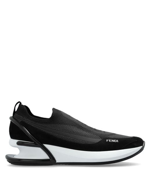 Sneakers First 1 con inserti di Fendi in Black