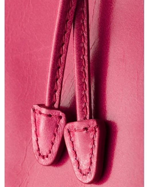 Prada Pink Enamelled Triangle Leather Wallet