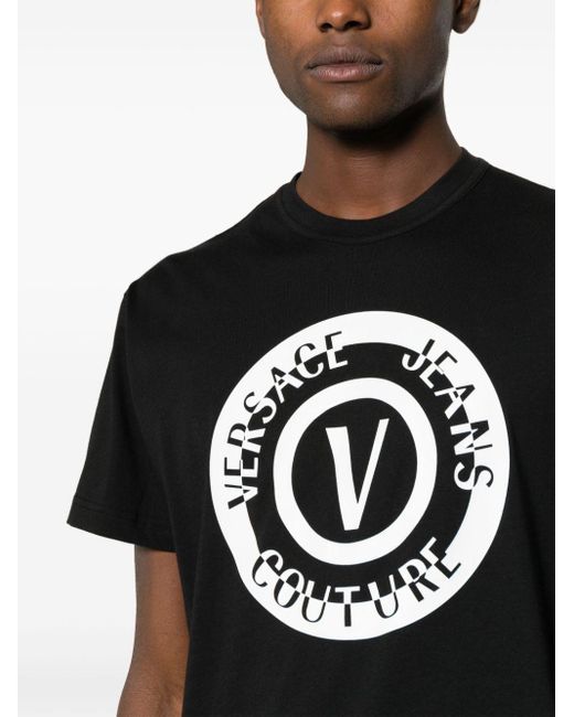 Versace Black Logo-print Cotton Shirt - Men's - Cotton for men
