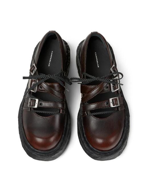 CAMPERLAB Black Buckled Leather Vamonos Loafers