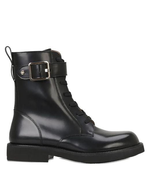 Boss Black Schnürstiefel Mit Schnallenverschluss