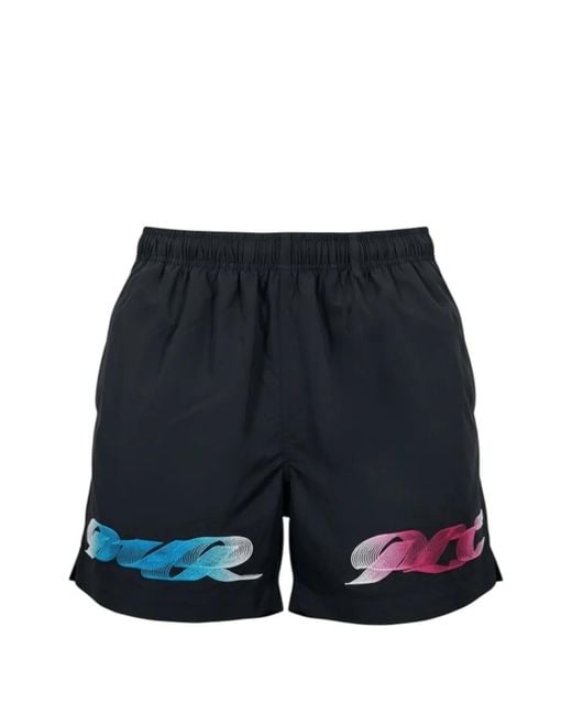 Purple Brand Blue Logo-Print Short for men