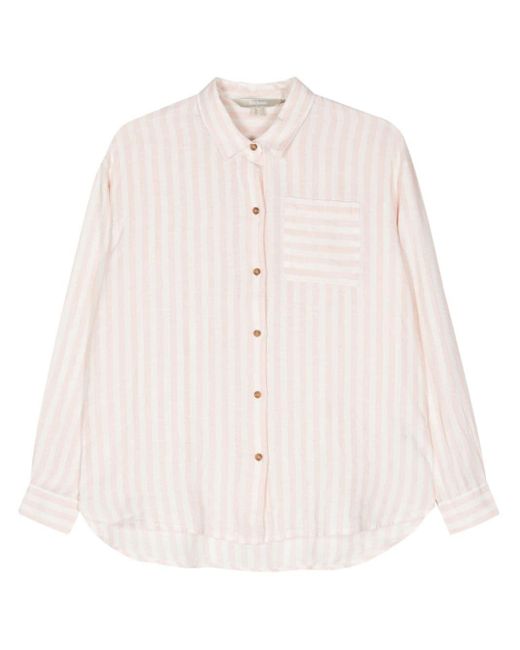 Barbour Natural Annie Striped Linen Shirt