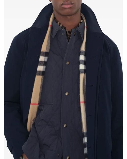 Single-Breasted Coats Burberry de hombre de color Blue