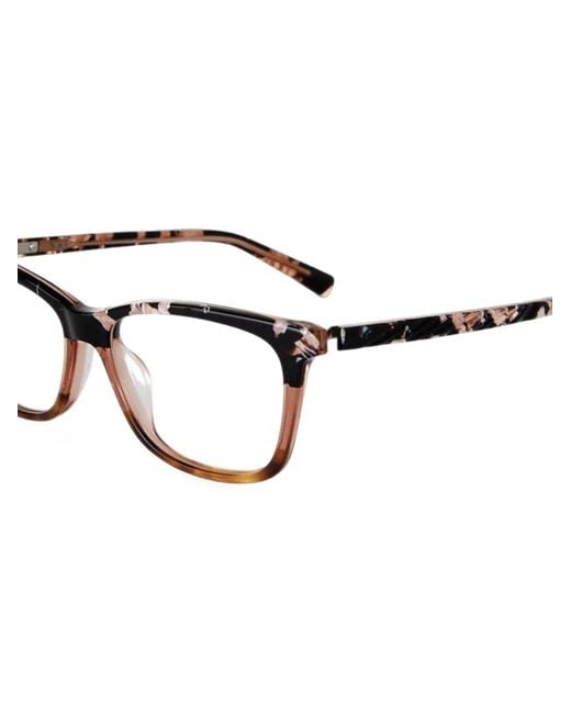 Tumi White Havana Square-Frame Glasses