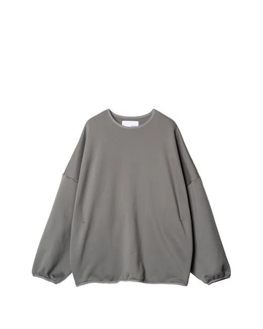 Yoshio Kubo Gray Fleece-Lined Relaxed-Fit Sweatshirt for men