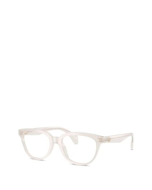 Moncler White Oval-Frame Glasses