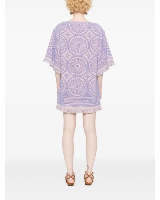 Zimmermann Purple Hallday Minikleid