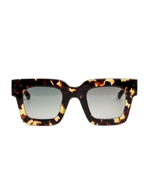 Kaleos Eyehunters Black Simone 3 Tortoiseshell Square Sunglasses