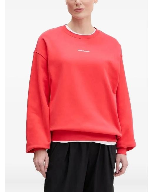 Peak Performance Red Logo-Print Sweatshirt