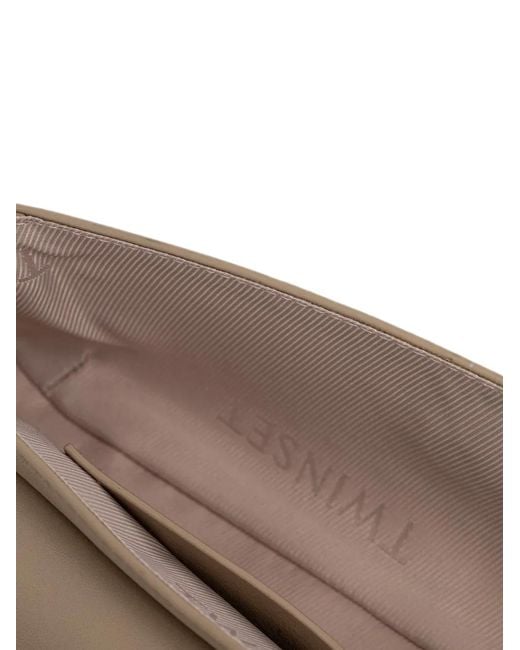 Twinset Natural Logo-Debossed Knot-Detail Tote Bag