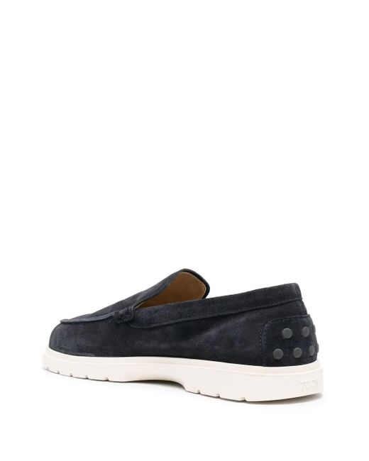 Tod's Blue Suede Moccasin for men