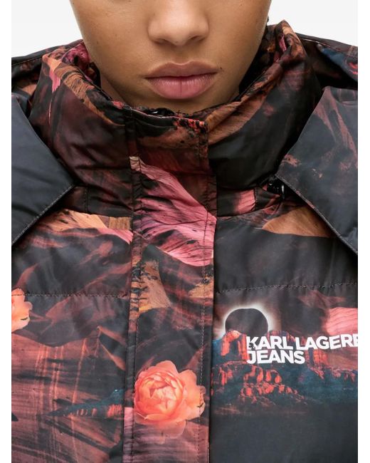 Karl Lagerfeld グラフィック パデッドジャケット Gray