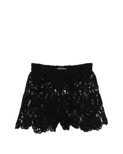 Maurizio Braschi Black Lace Mini Shorts