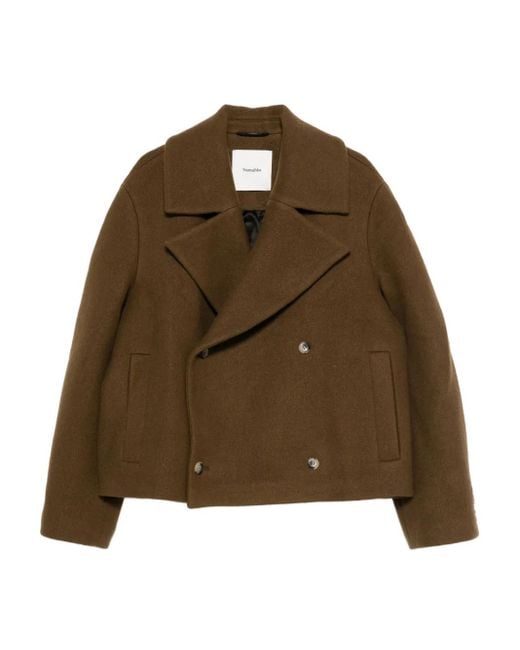 Nanushka Jack Met Dubbele Rij Knopen in het Brown voor heren