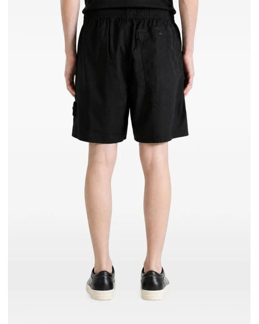 Stone Island Black L100001 Stretch Cotton Tela 'Paracadute' Bermuda Shorts for men