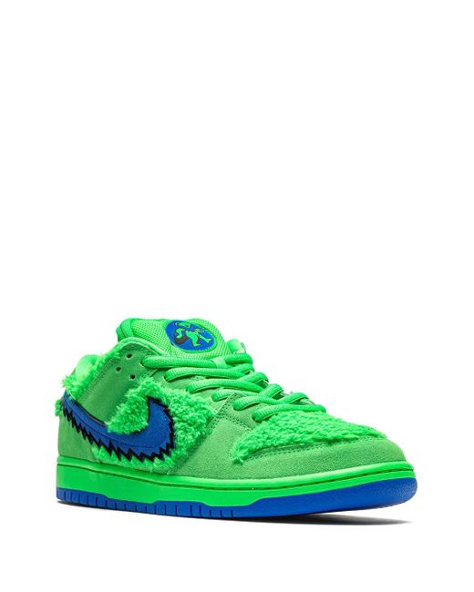Nike Green Sb Dunk Low "Grateful Dead