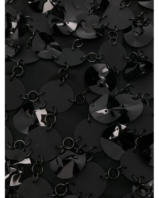 Rabanne Black Disc-Embellished Tote Bag